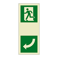 Escape door opening Clockwise (Marine Sign)