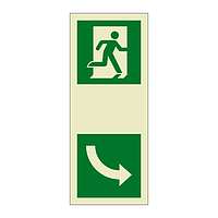 Escape door opening Anti clockwise (Marine Sign)
