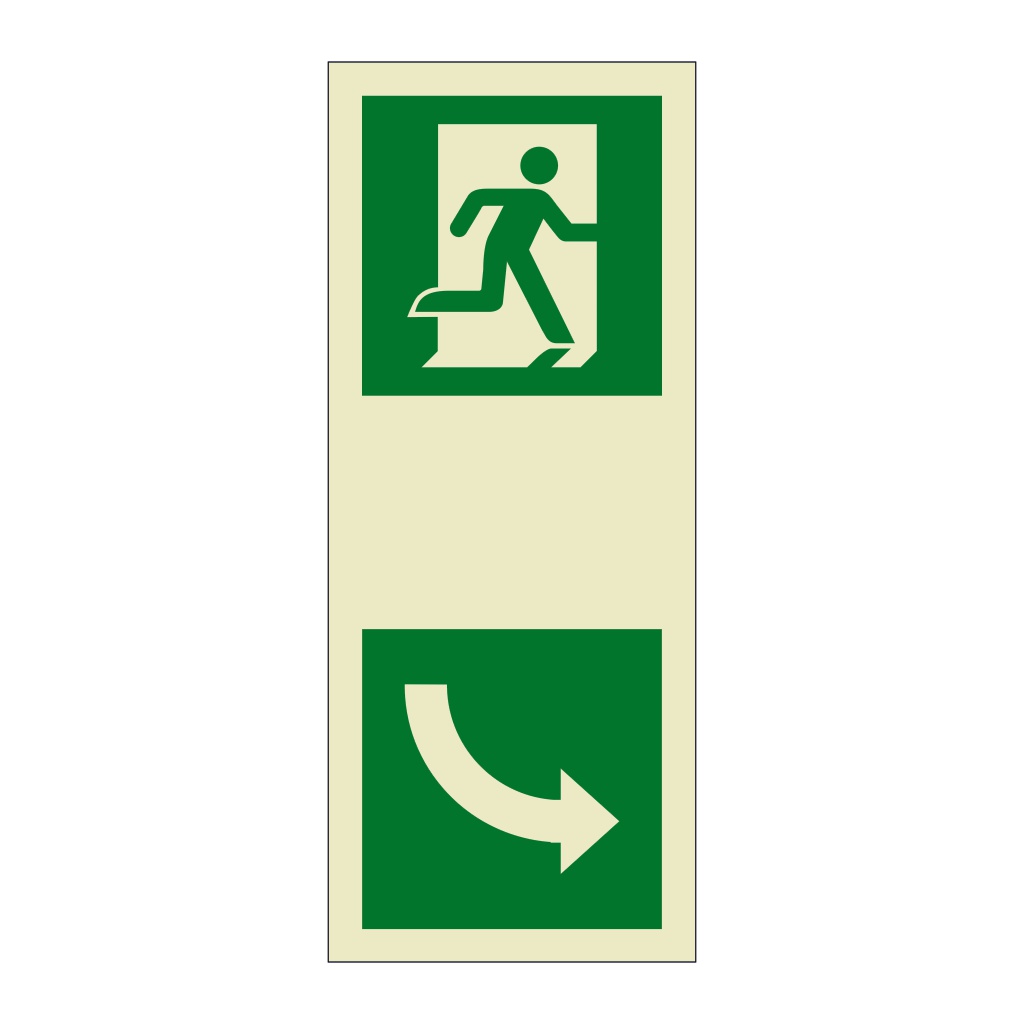 Escape door opening anti clockwise (Marine Sign)