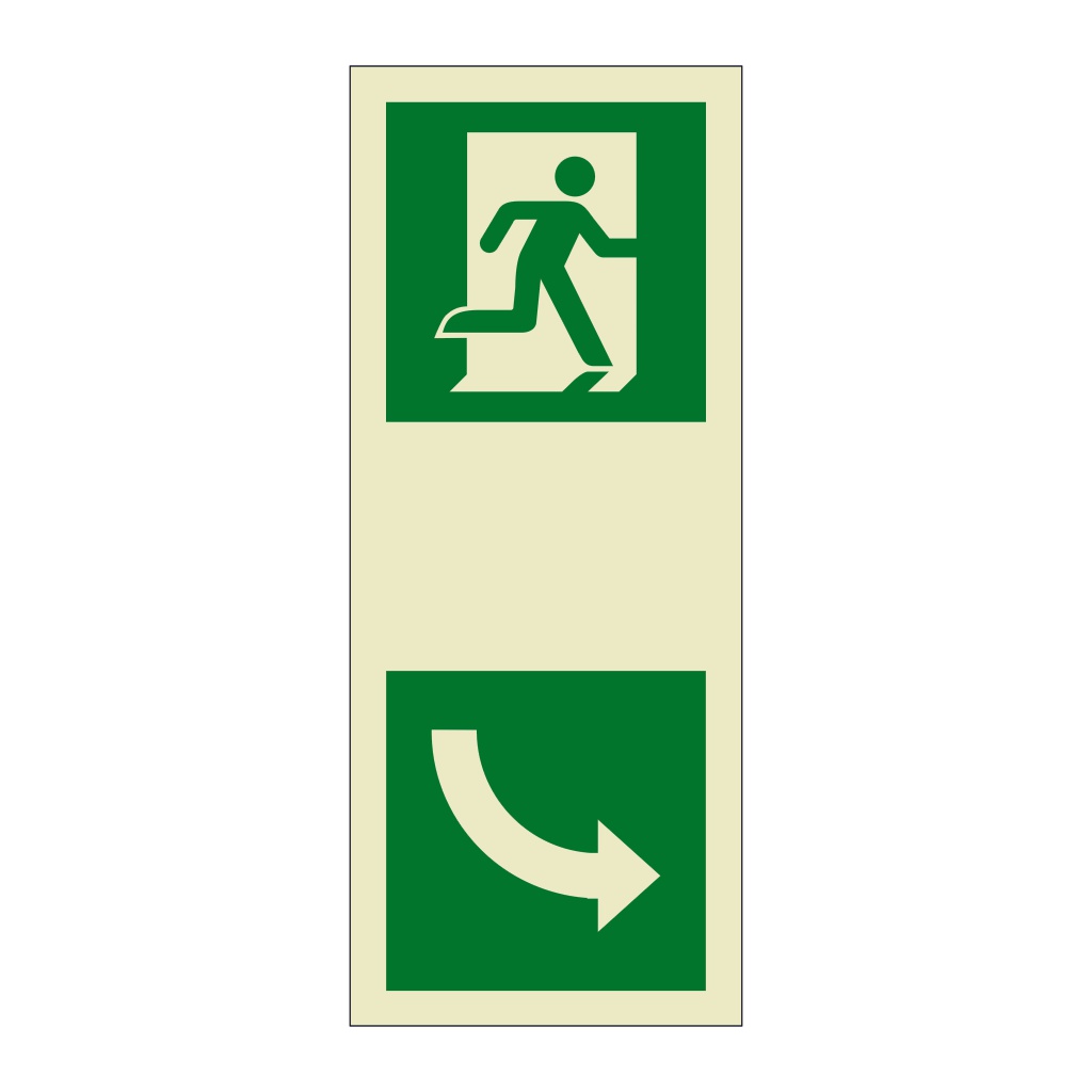 Escape door opening Anti clockwise (Marine Sign) British Safety Signs