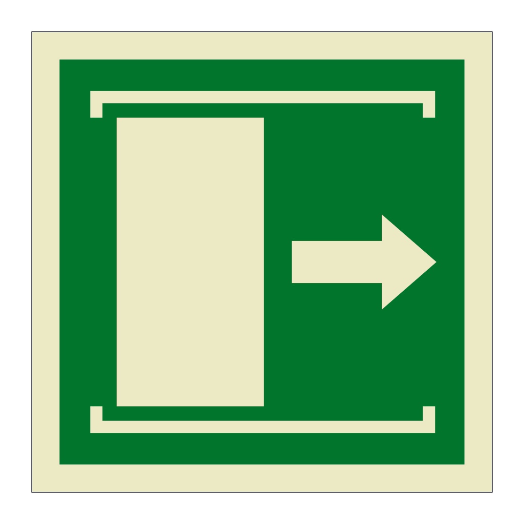 Slide to open right symbol sign (Marine Sign)