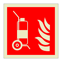 Wheeled fire extinguisher symbol (Marine Sign)