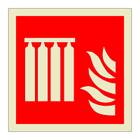 Fixed fire extinguisher battery symbol (Marine Sign)