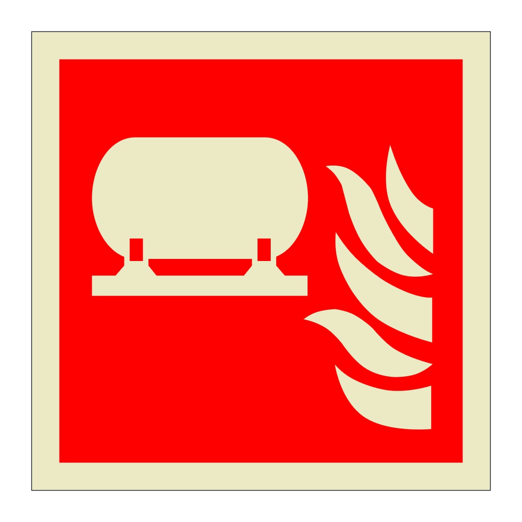 Fixed fire extinguishing installation symbol (Marine Sign)