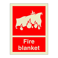 Fire blanket with text (Marine Sign)