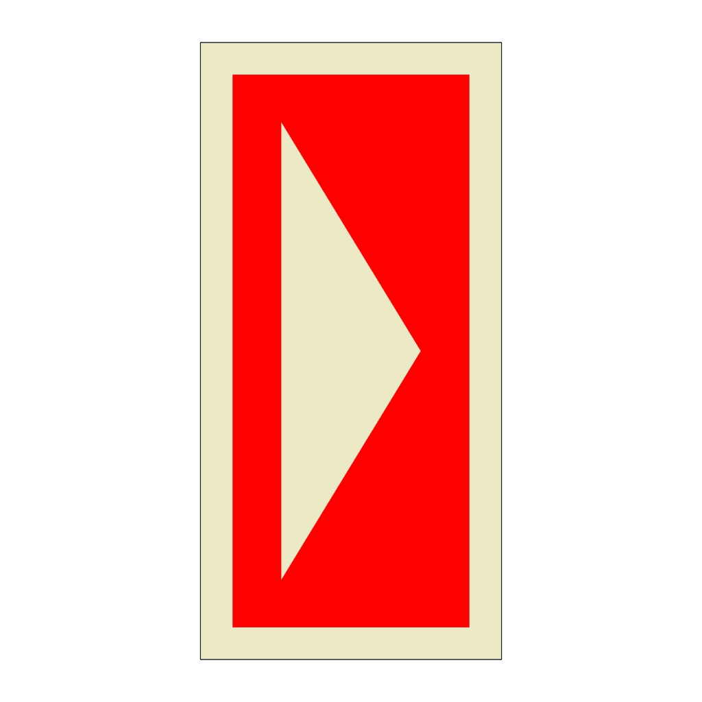 Location of fire fighting equipment directional arrow (Marine Sign ...