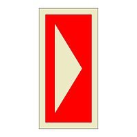 Location of fire fighting equipment directional arrow (Marine Sign)