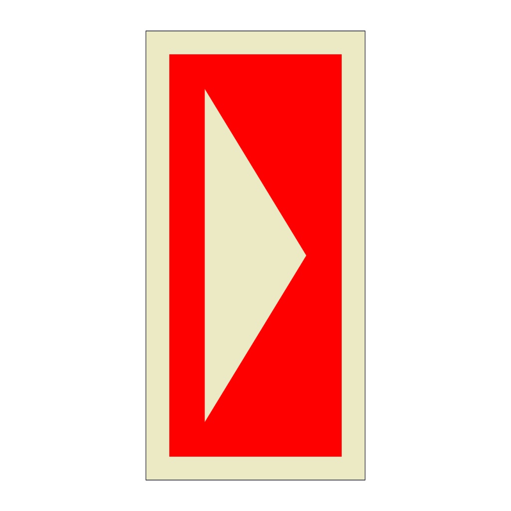 Location of fire fighting equipment directional arrow (Marine Sign)