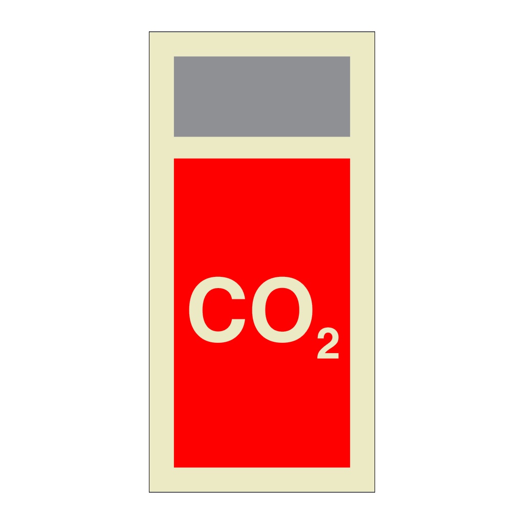 Supplementary CO2 extinguisher media sign (Marine Sign)