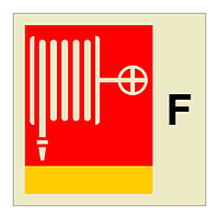 Foam fire hose and nozzle (Marine Sign)