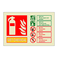 Wet chemical extinguisher identification (Marine Sign)