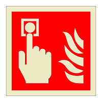 Fire alarm call point symbol (Marine Sign)