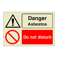 Danger Asbestos Do not disturb (Marine Sign)
