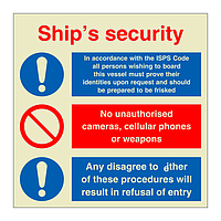 Ships security ISPS Code (Marine Sign)