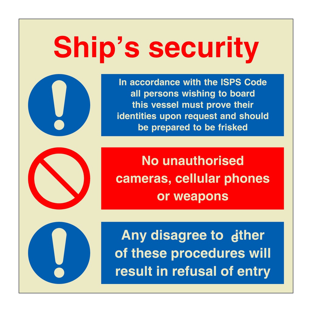 Ships security ISPS Code (Marine Sign)