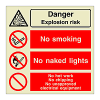 Danger Explosion risk (Marine Sign)