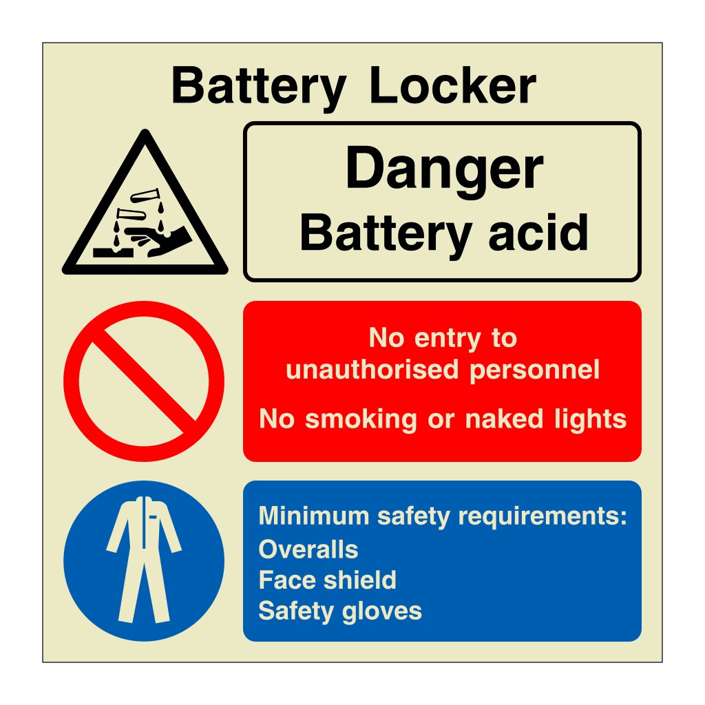 Battery Locker (Marine Sign)