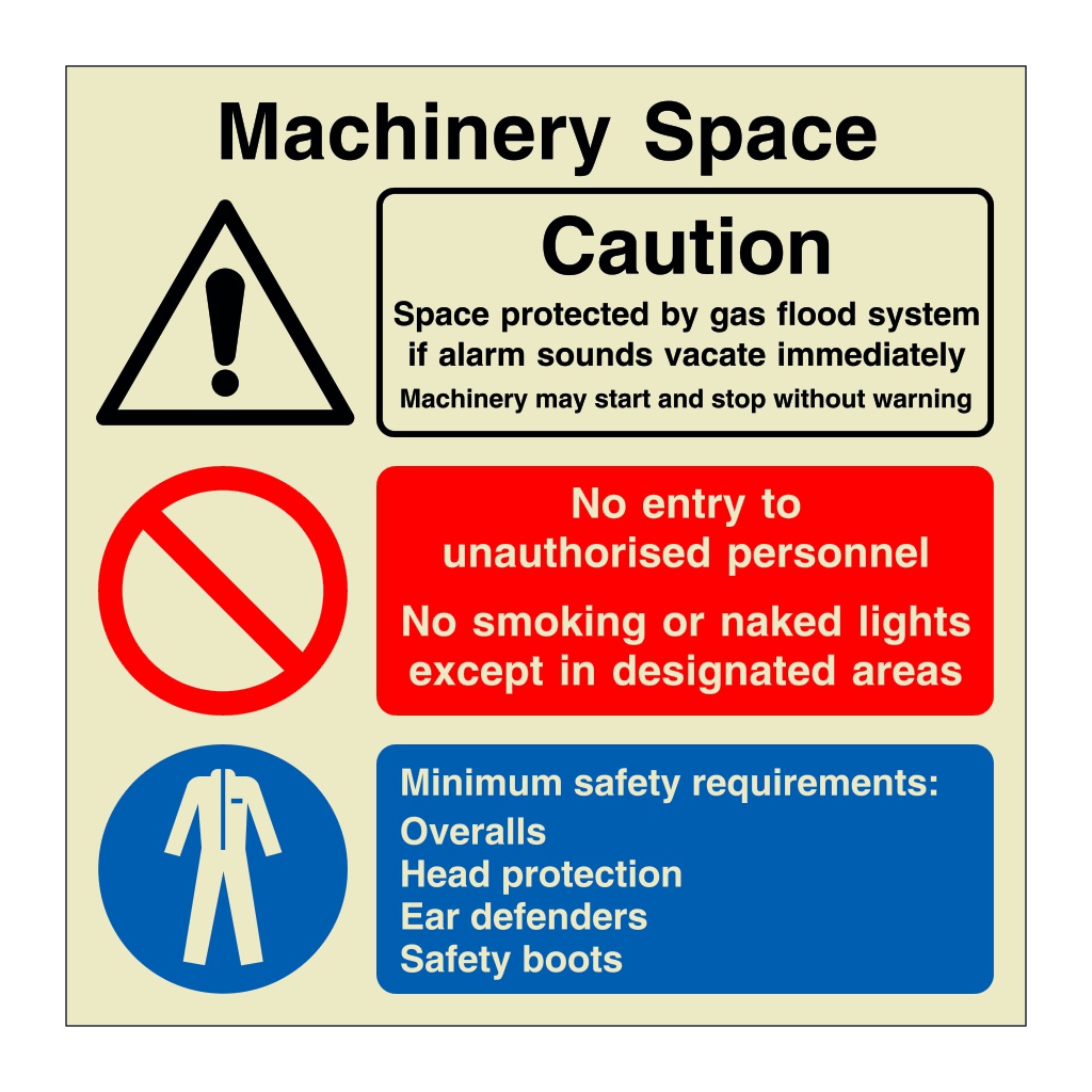 Machinery space (Marine Sign) | British Safety Signs