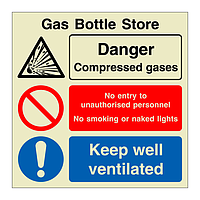 Gas bottle store (Marine Sign)