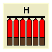 Halon gas fixed fire extinguishing battery (Marine Sign)