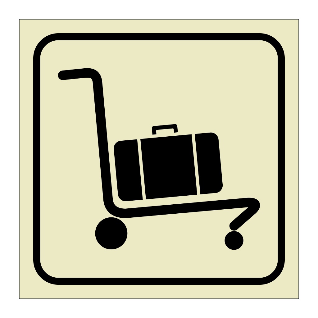 Baggage cart trolley (Marine Sign)