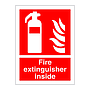 Fire extinguisher inside sign