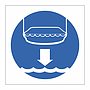 Lower lifeboat to the water symbol (Marine Sign)