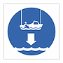 Lower rescue boat to the water symbol (Marine Sign)