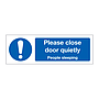 Please close door quietly (Marine Sign)