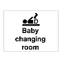 Baby changing room sign