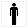 Gentlemens toilet symbol sign