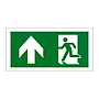 Evacuation Route Running Man with Arrow Up (Marine Sign)