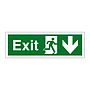 Exit Running man with arrow down (Marine Sign)