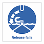 Release falls with text (Marine Sign)