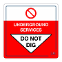 Site Safe - Underground Services Do Not Dig sign