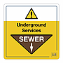 Site Safe - Underground services Sewer sign