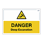 Site Safe - Danger Deep excavation sign