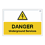 Site Safe - Danger Underground services sign