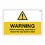 Site Safe - Warning Reversing sign