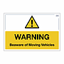 Site Safe - Beware of moving vehicles sign