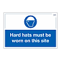 Site Safe - Hard hats must be worn in this area sign