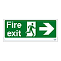 Site Safe - Fire exit running man arrow right sign