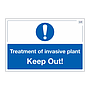 Site Safe - Treatment of invasive plant Keep Out sign