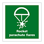 Rocket parachute flares with text (Marine Sign)