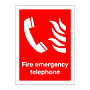 Fire emergency telephone sign