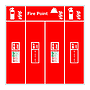 Foam spray fire extinguisher double location board