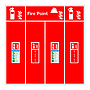 ABC powder fire extinguisher double location board