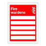 Fire wardens sign