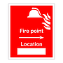 Fire point location arrow right sign