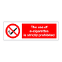 The use of electronic cigarettes is strictly prohibited sign